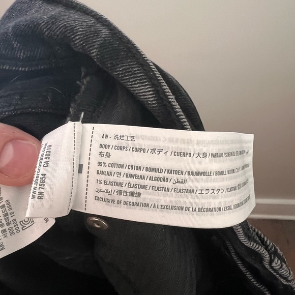 Abercrombie The 90’s Slim Straight Ultra High Rise Black Jeans 00S - Picture 5 of 6